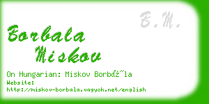 borbala miskov business card